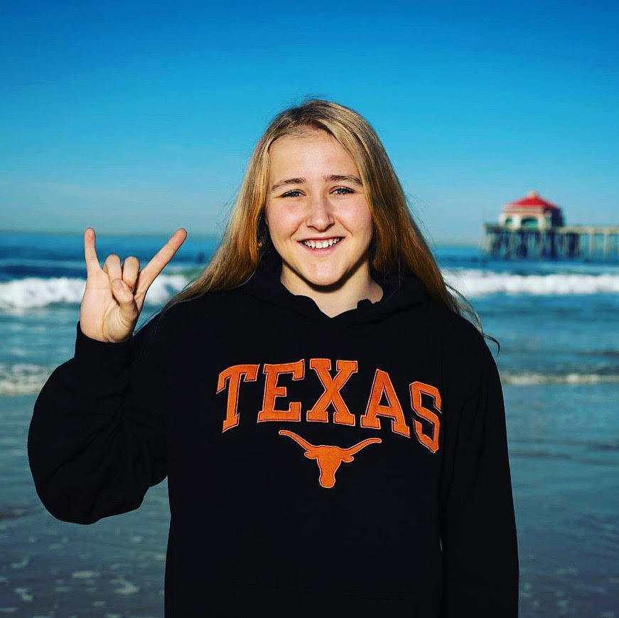 girl in university of texas sweatshirt